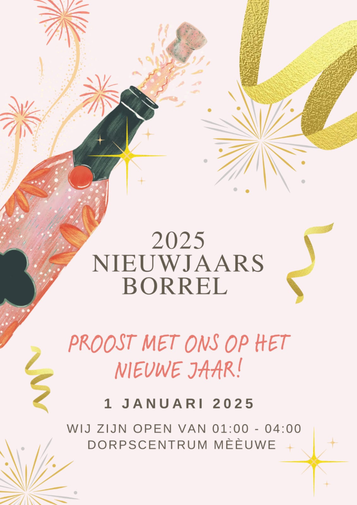 Nieuwjaarsborrel 1 januari 2025
