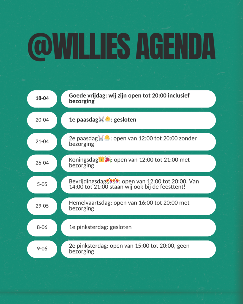 Gewijzigde en extra openingstijden tijdens de feestdagen